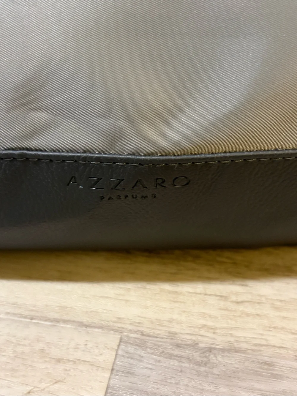Azzaro Weekend Gray Nylon Duffle Bag Black Handles Unisex